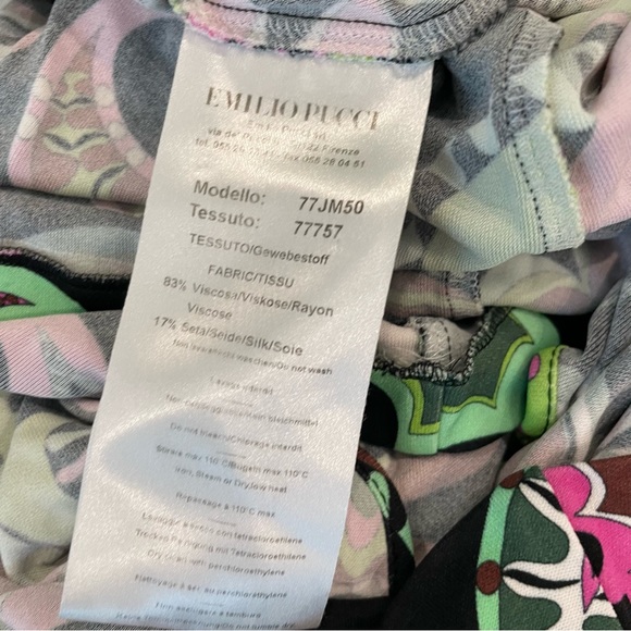 Emilio Pucci long sleeve patterned top size 4 - Picture 6 of 7